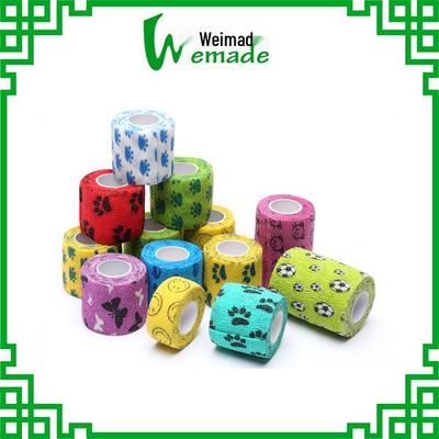 Высококачественный спортивный эластичный самоклеящийся ПЭТ бинт с принтом