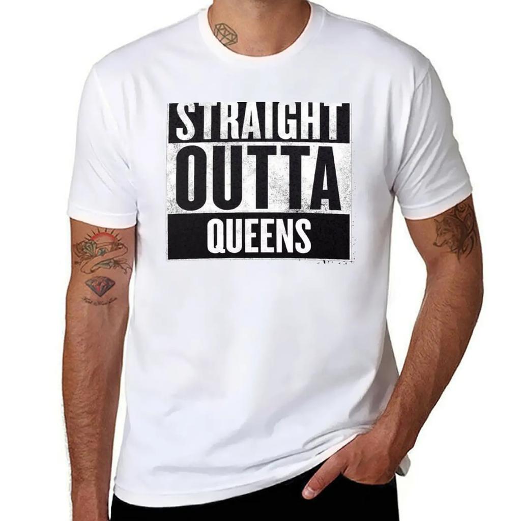 straight out of queens T-Shirt cheap stuff new edition men workout shirt