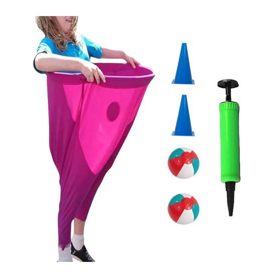 Бабушкины штаны Набор для садовой игры Гигантская игра для вечеринки на открытом воздухе с прыгучими мячами и конусами-маркерами Веселая семейная встреча Игра для взрослых во дворе для групп