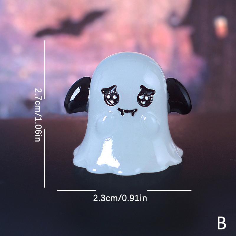 1 шт. Миниатюрная светящаяся фигурка на Хэллоуин из микропейзажа, миниатюрная фигурка из смолы, мини-сад фей, светящиеся в темноте украшения