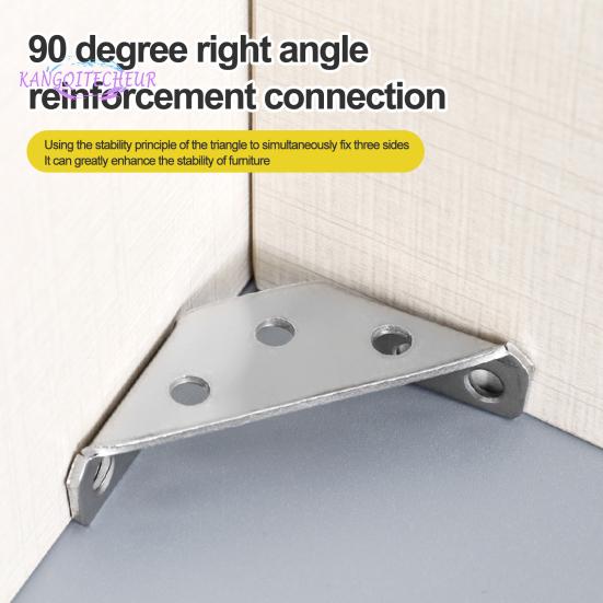 10/4/2 шт. угловые кронштейны из нержавеющей стали, мебельный угловой соединитель для полки, опора для шкафа, крепежная рама, угловая скоба с винтом