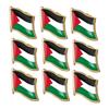 YILUOCD 6pcs Palestine Pin Palestine National Flag Brooch Country Souvenir Suit Personality Metal Enamel Badge Jewelry Gift