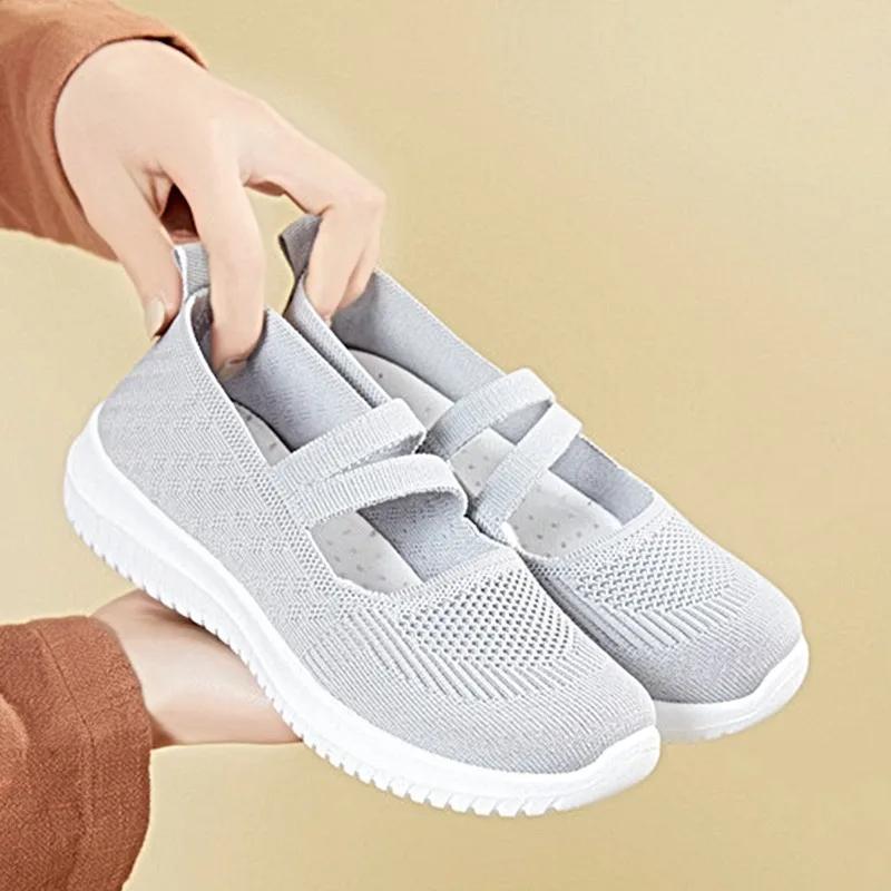 Модная женская обувь 2024 года, брендовая сетчатая женская вулканизированная обувь, женские кроссовки для активного отдыха на низком каблуке, женская повседневная спортивная обувь