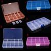 Plastic 15 Slots Adjustable Jewelry Storage Box Case Craft Organizer Bead