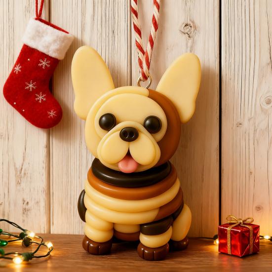 Набор украшений Бульдог Французский стиль Пуговица Щенок Подвеска для подвешивания Дом Вечеринка