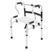 Folding Walker with Seat Height Adjustable 396.8lb Weight Capacity Aluminum Alloy PVC Soft Arms Lightweight Handicap Walker for Seniors
