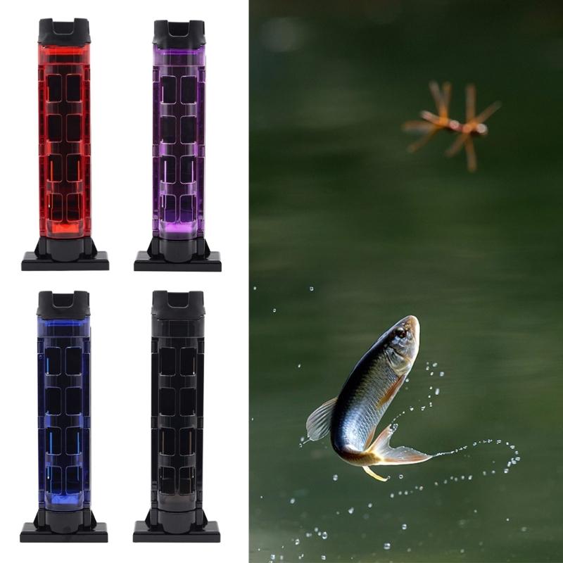 Fishing Box Rod Holder, Adjustable Height Fishing Box Rod Support Fishing Box Rod Barrels Holder Stand Support with Base