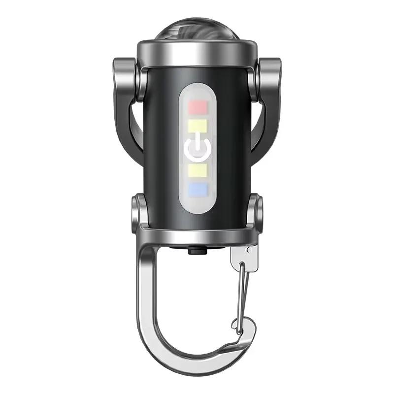 Мини светодиодный фонарик USB, портативный, с магнитом на торце, супер яркий, кемпинговый фонарь, боковой COB аварийный свет