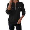 Women's Fashion Long Sleeve Solid Color Pullover Casual Zipper Sweatshirt
