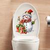 Waterproof Toilet Lid Decal Snowman Christmas WC Removable Self-Adhesive Decoration Home Stickers