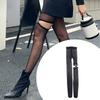 Personality Female Stockings Asymmetry Vertical Line Tights Fashion High Pantyhose  Women