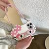 3D Очки Hello Kitty Милый Розовый Бант Прекрасный Чехол для Телефона Для iPhone 16 15 14 13 12 11 Pro Max 16 PLUS Шнурок-Ремешок Задняя Крышка