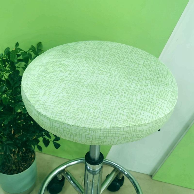 1 Bar Stool Cover Round Stool Cover with Elastic Bands Bar Stool Seat Cover Slipcover Washable Stool Cushion Cover Feature Stretch Fabric Dia D30-34cm