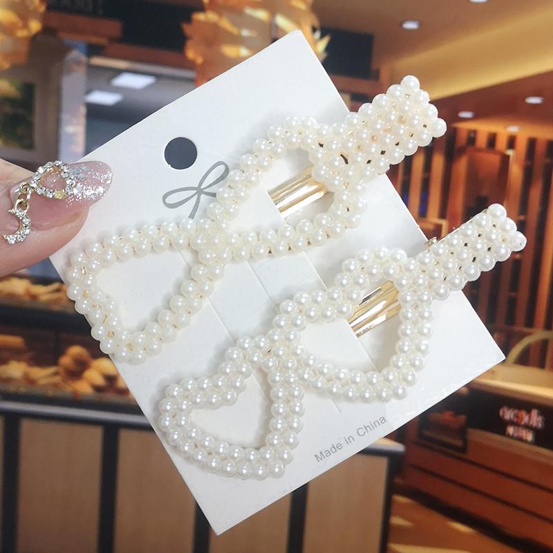 Корея Блестящий Кристалл Набор Заколок для Волос Модные Аксессуары для Волос Тренд для Женщин Девушка Жемчуг Стразы Заколка Боковая Заколка для Волос