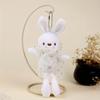 Small Plush Bunny Stuffed Animal Fluffy Rabbit Keychain Pendant for Backpacks Cute Easter Gifts Decor Birthday Po Props