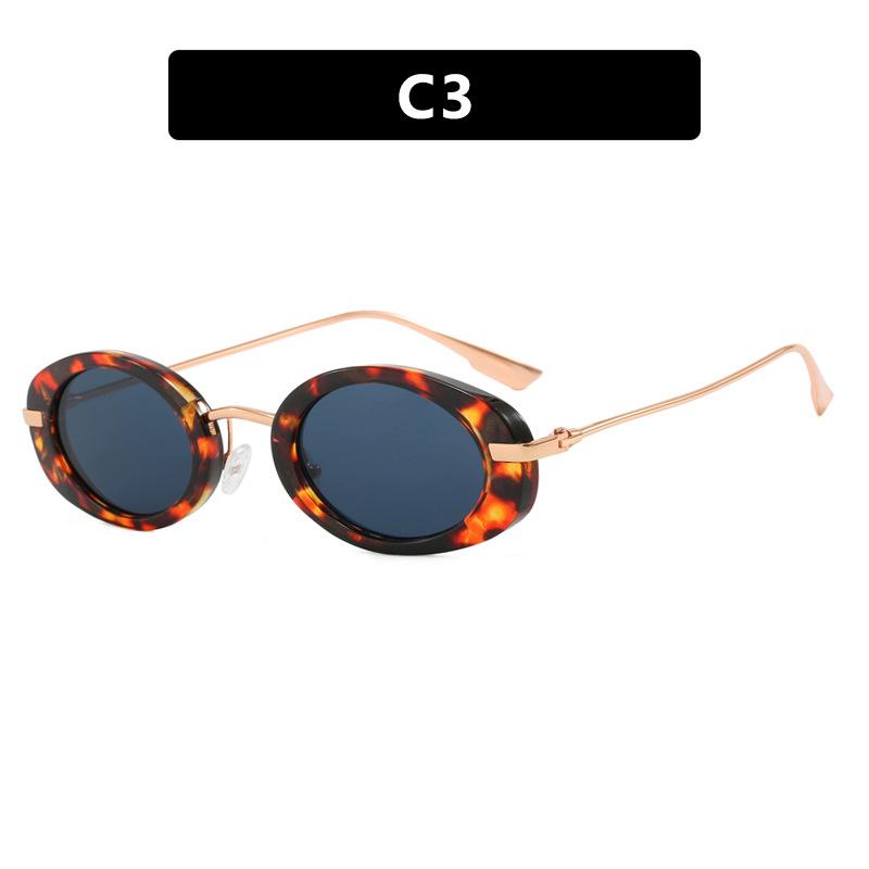 Vintage Oval Sunglasses Women Luxury Brand Designer Small Oval Sun Glasses Uv Retro Black Glasses Ladies Goggle Cute Sexy