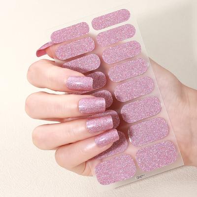 16 наклеек для ногтей полного покрытия DIY полоски для лака для ногтей сверкающие блестки самоклеящиеся наклейки для нейл-арта украшение для маникюра