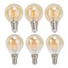 6PCS Gold G45 Vintage Bulb E14 Base Lamp for Home Light Fixtures Decorative 4W 220V Warm Light