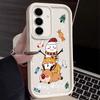 Чехол с рисунком оленя для Samsung S24 S23 S22 Ultra S21 Plus S20 FE A55 A35 A54 A53 A52 A34 A15 A14, противоударный мягкий чехол для телефона со снеговиком