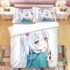 Аниме-девушка Изуми Сагири 3D-печатный комплект постельного белья King Duvet Cover Pillow Case Одеяло Cover Постельное белье Постельное белье Домашний текстиль