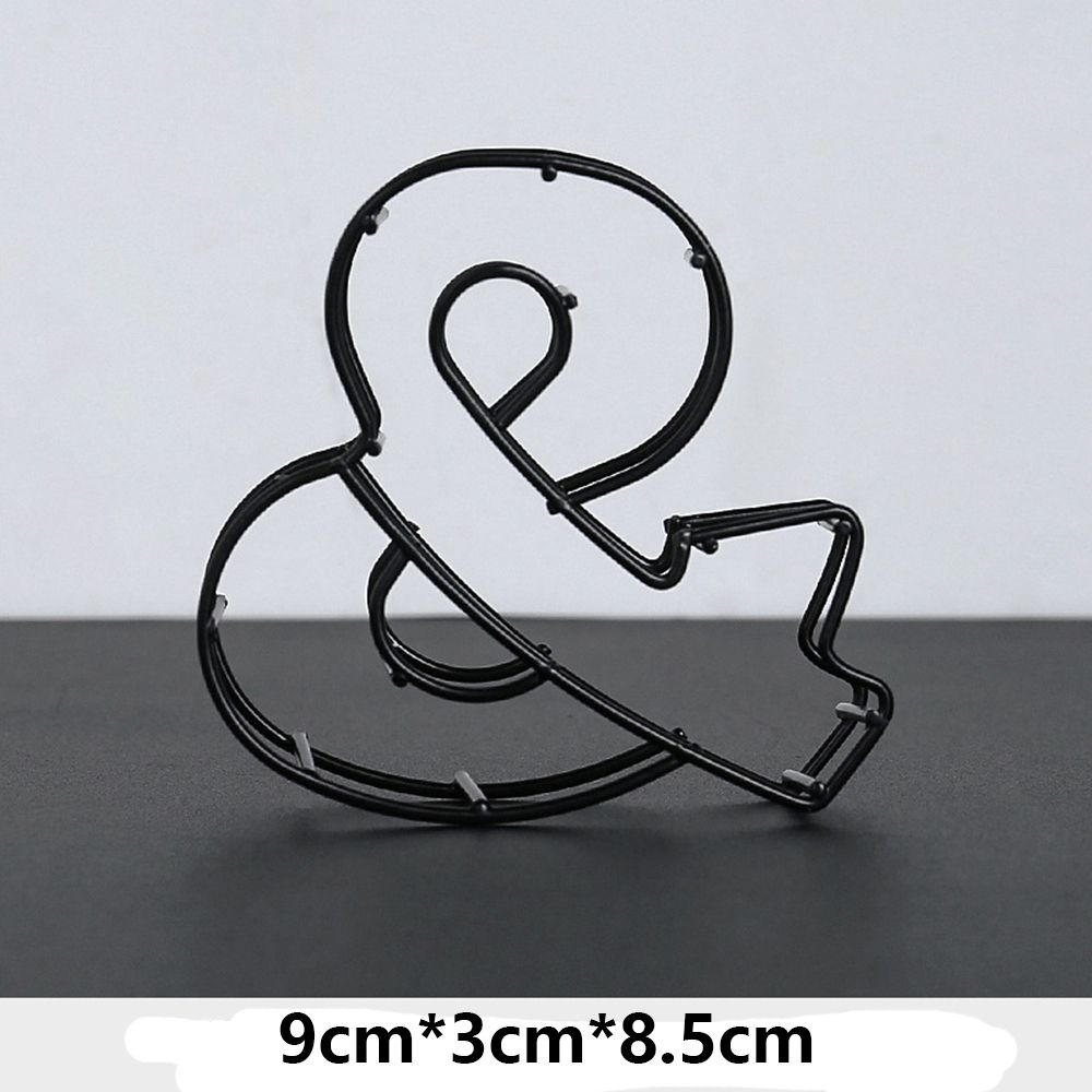 Украшение Настольное украшение Табличка на дверь Вывеска Кованое железо Алфавит Украшение для дома Металлическая Полая Буква