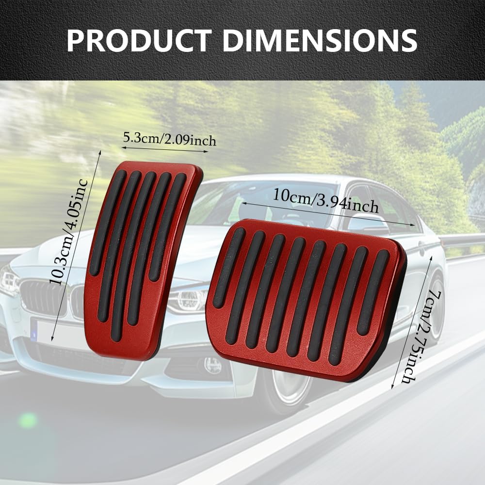 Suitable for Tesla Model3/Y accelerator brake rest pedal aluminum alloy protective cover red