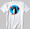 Pingu Plain Design Noot Noot, Short Sleeve White-Black Men/Women T Shirt K259
