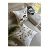 Starstalia Home White Fabric Punch Embroidered Throw Pillow Cover