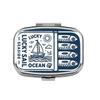 Mini 2 Grids Pill Box Cute Sardine Jewelry Box Sardine Print Pill Box  Vitamins Pills