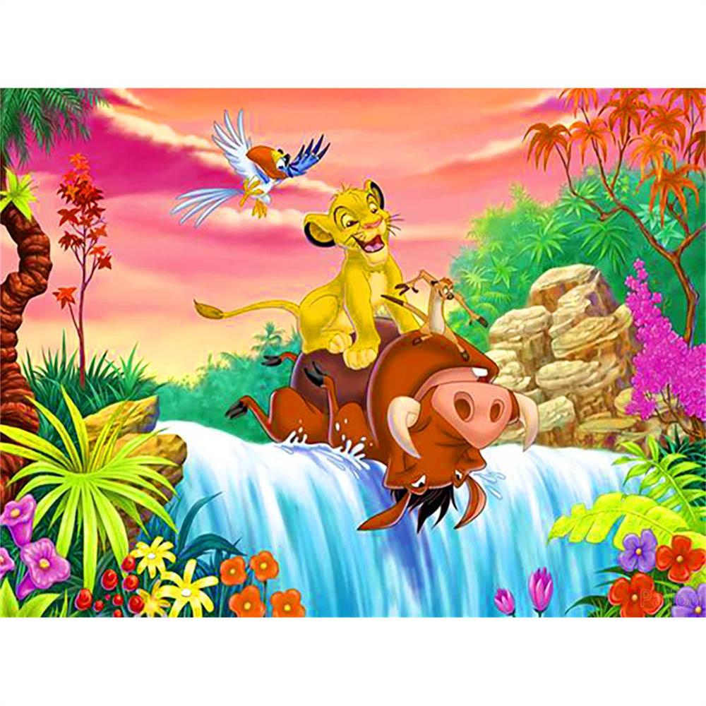 Disney Король Лев Симба Классическая Анимация 5D Алмазная Живопись Полная Алмазов DIY Ручная Работа Алмазная Живопись Мультяшное Украшение Набор для Рисования