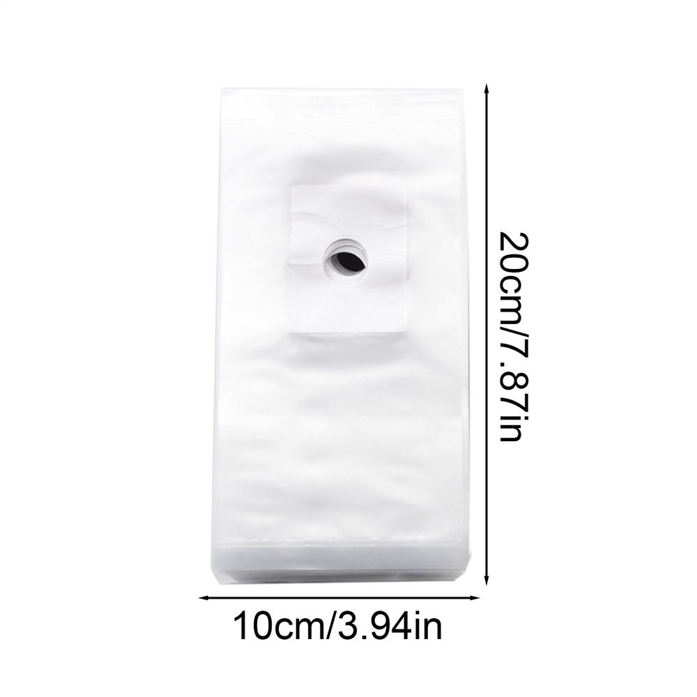 100Pcs Drill Dust Collector Bag for Wall Hole Punching Self Stick Plastic Cover Pre Cut Hole for Drill Bit Tearproof Reusable