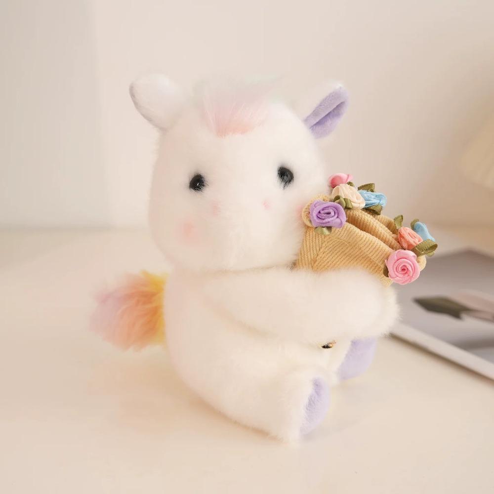 with Floral Blanket Bear Wear Rose Doll 15cm Bouquet Rabbit Doll Rose Bear Plush Toy  Anniversary