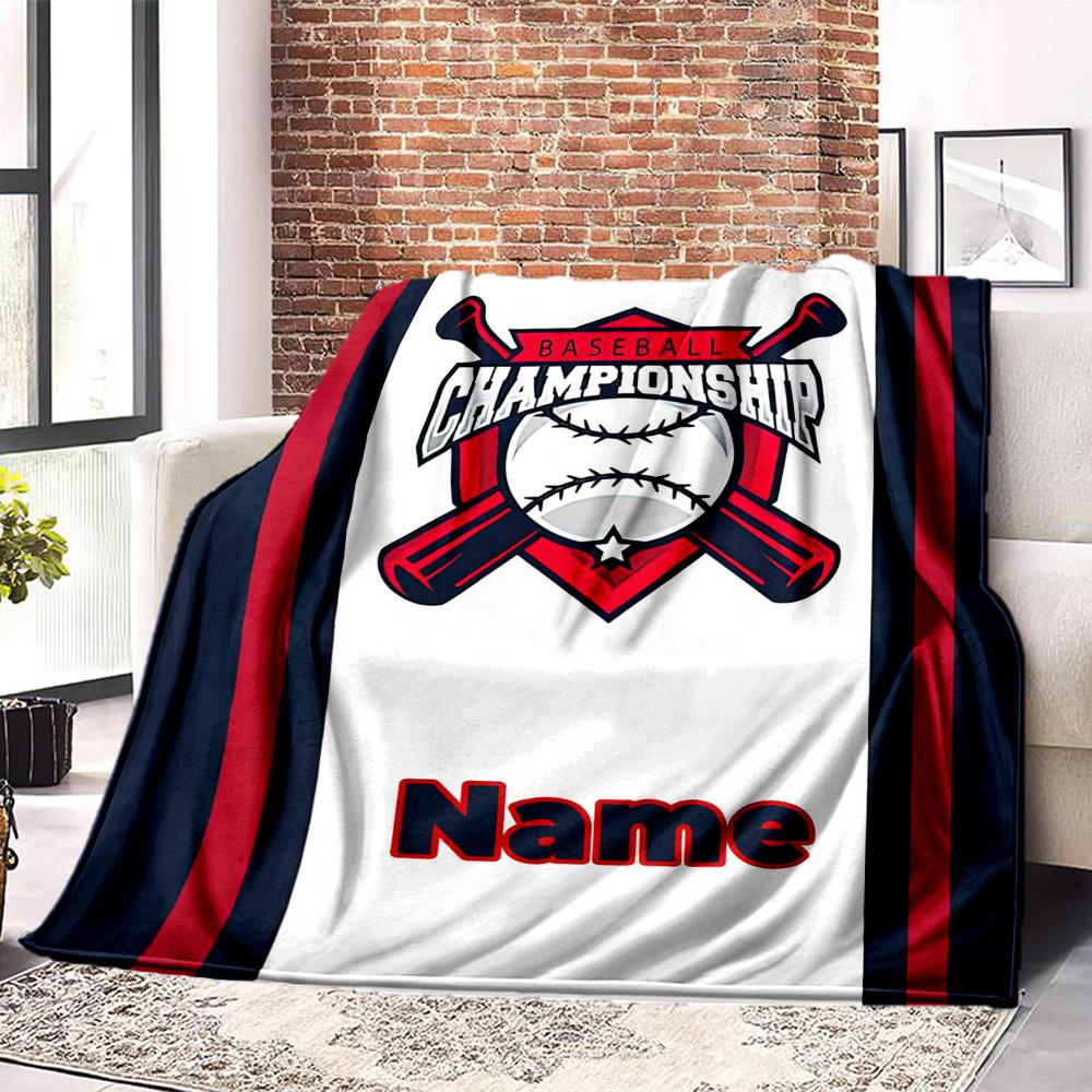 Baseball Passion Quotes And Motivations For Players And Lovers Multipurpose Customizable Blanket Customize Text Warmthful Decor Suitable For Sofa