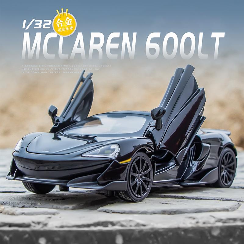 1/32 литой под давлением McLaren 600LT спортивная модель автомобиля игрушка сплав имитация звука свет инерционный суперкар игрушки транспортное средство для подарка