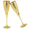 Латунные бокалы для вина, Металлический кубок, Бокалы для шампанского, Дивали, Подарок на годовщину свадьбы для пары, Корпоративным клиентам - Набор из 2 штук, 200 мл