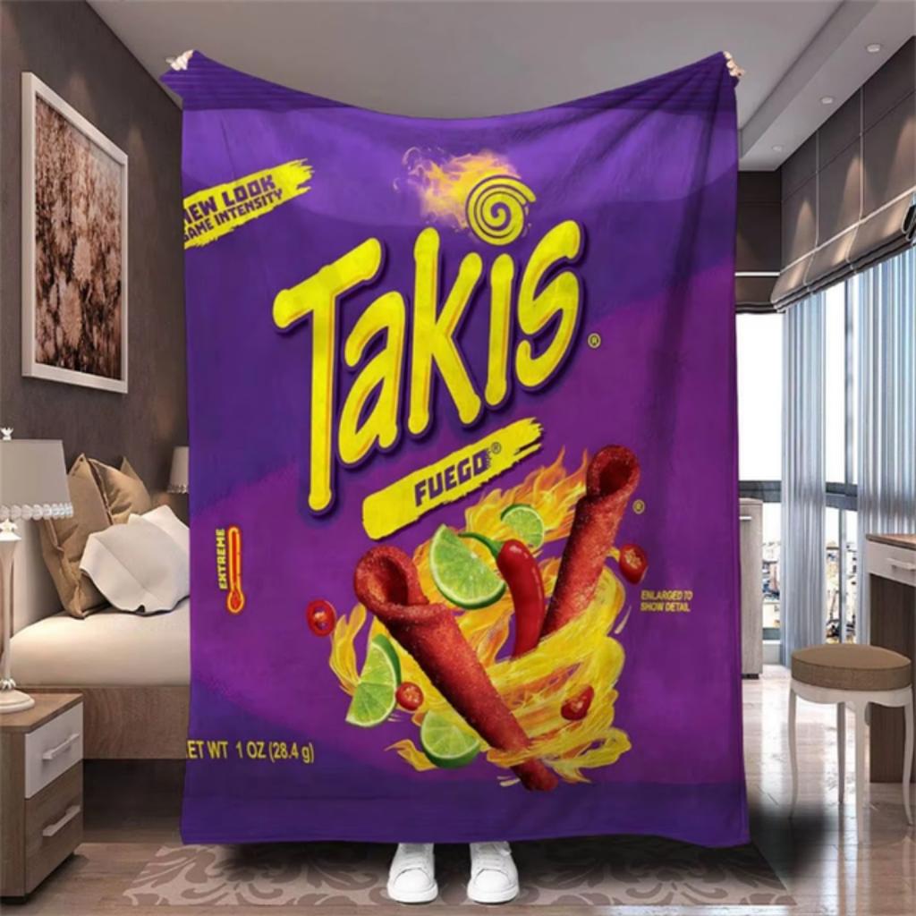 Takis Chili Яркое Мягкое Фланелевое Одеяло Ультра Уютный Плед для Кровати Дивана Путешествий Кемпинга - Подарок на День Рождения 1 шт.