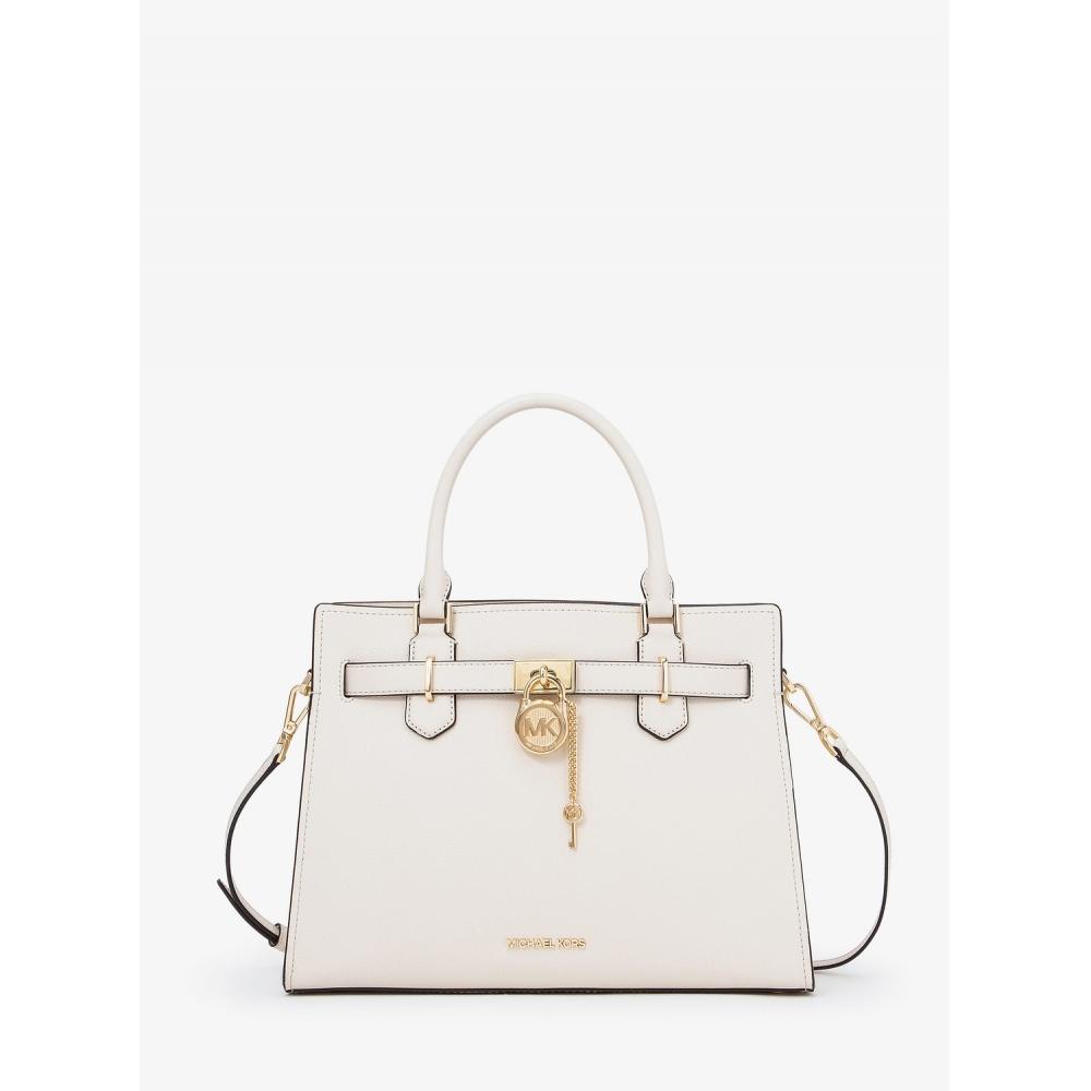 Michael Kors Landon Satchel Medium Light Cream 35t1ghms2l2171