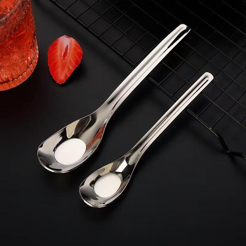 Нержавеющая сталь утолщение ложка креативная длинная ручка отель тушеное мясо ложка половник суп домашняя кухня основные инструменты