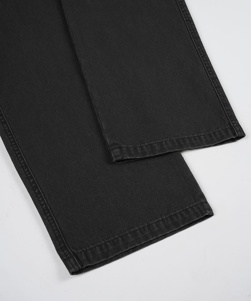 BIRBANTE Garment-Washed Cargo Chino Pants - Black