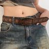 American Retro Belt Women'S Ethnic Style Belt With Jeans Belt Premium Brown