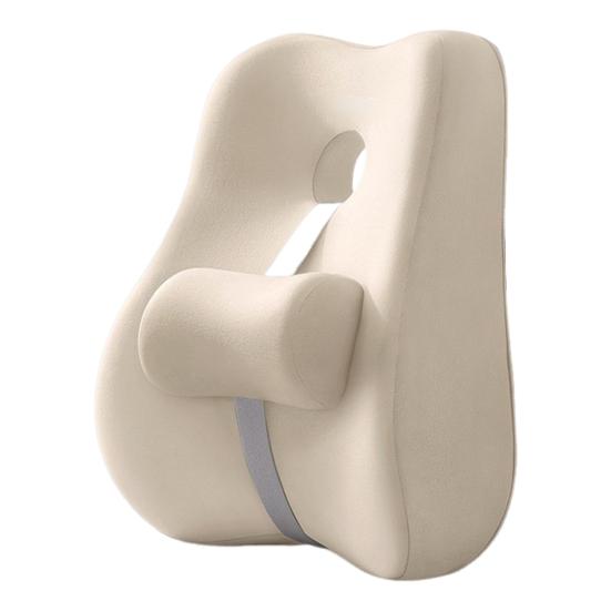 Подушка для поясничной поддержки Подушка для поддержки спины из пены с эффектом памяти Поясничная подушка для стула с регулируемым ползунком для офисного стула, компьютерного кресла, для долгих часов сидения