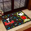 Snoopy And Woodstock Friendship Themed Anti-Slip Rugs - Polyester Home Decor, Suitable for Bedrooms, Living Rooms, Doorways, Studios, and Decorations