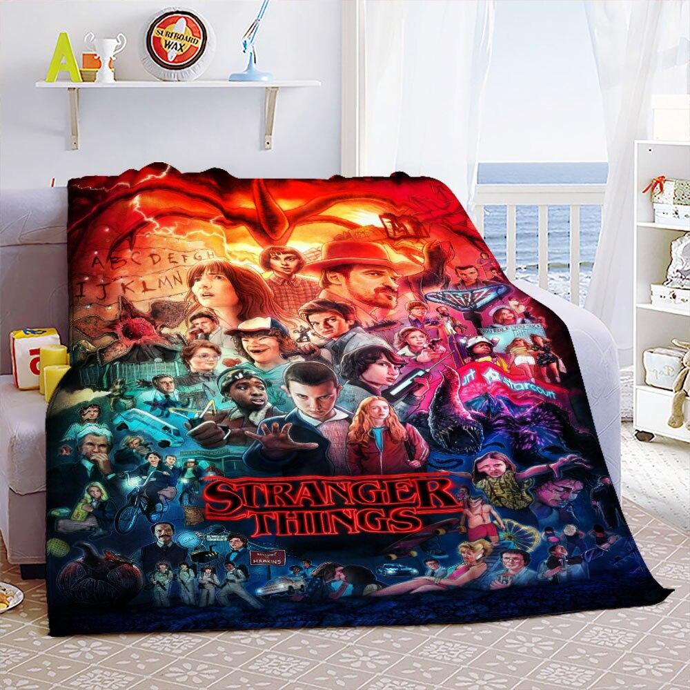 Портативные теплые пледы Eddie Munson Stranger Things для постельных принадлежностей для путешествий