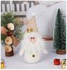 2025 Christmas Decoration Supplies Window Decoration Ornaments Sitting Posture White Plush Toy Old Man Snowman Doll
