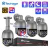 Techage 8-канальная 4-мегапиксельная PTZ-система безопасности POE IP-камера Открытый AI Обнаружение человека Двустороннее аудио-видеонаблюдение NVR Комплект камеры