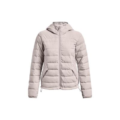 Теплая однотонная пуховая куртка с капюшоном Женские куртки Призрачно-серый 1355833-592