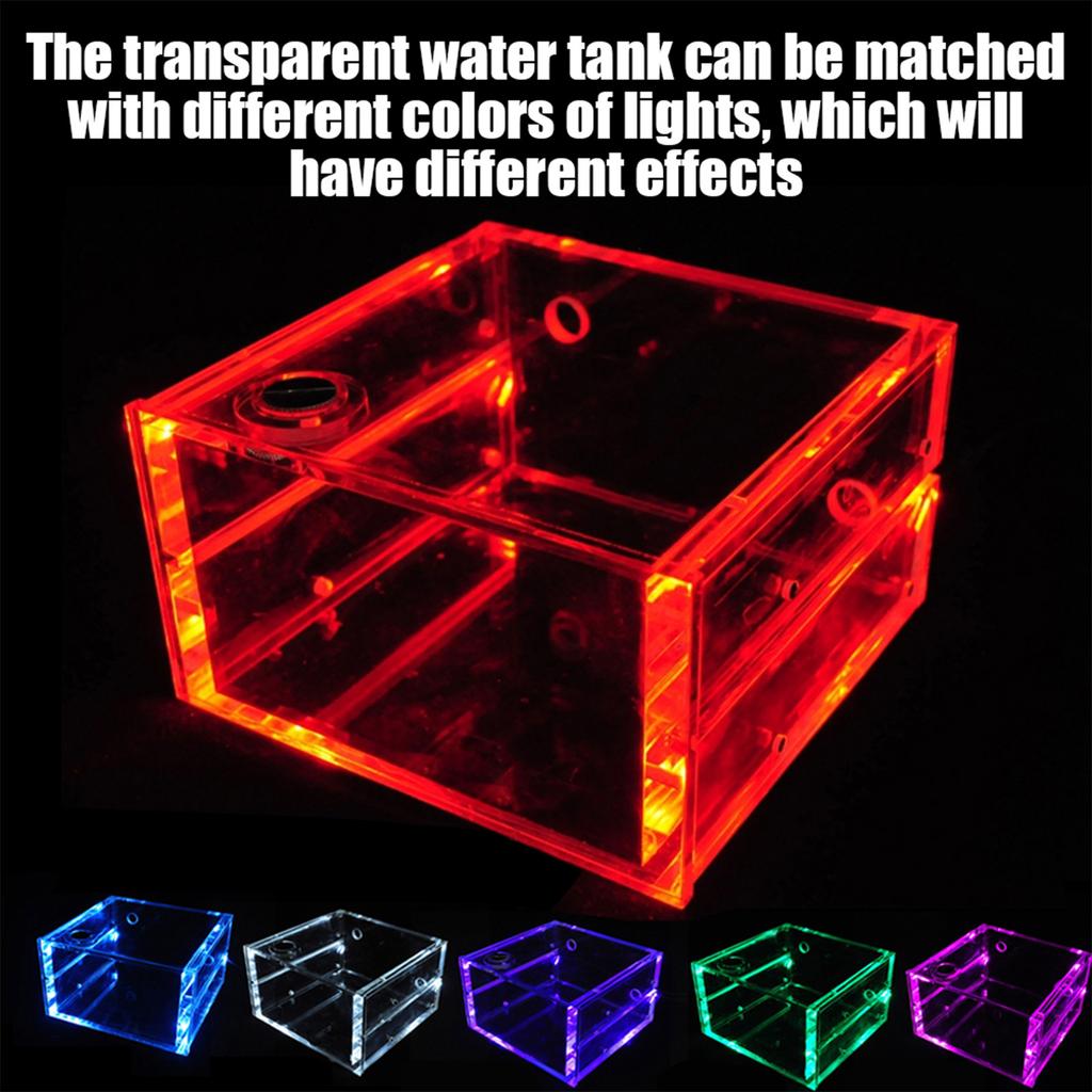 1.25L Водяной Охлаждающий Резервуар Охлаждения Полностью Прозрачный Акрил Компьютерные Аксессуары