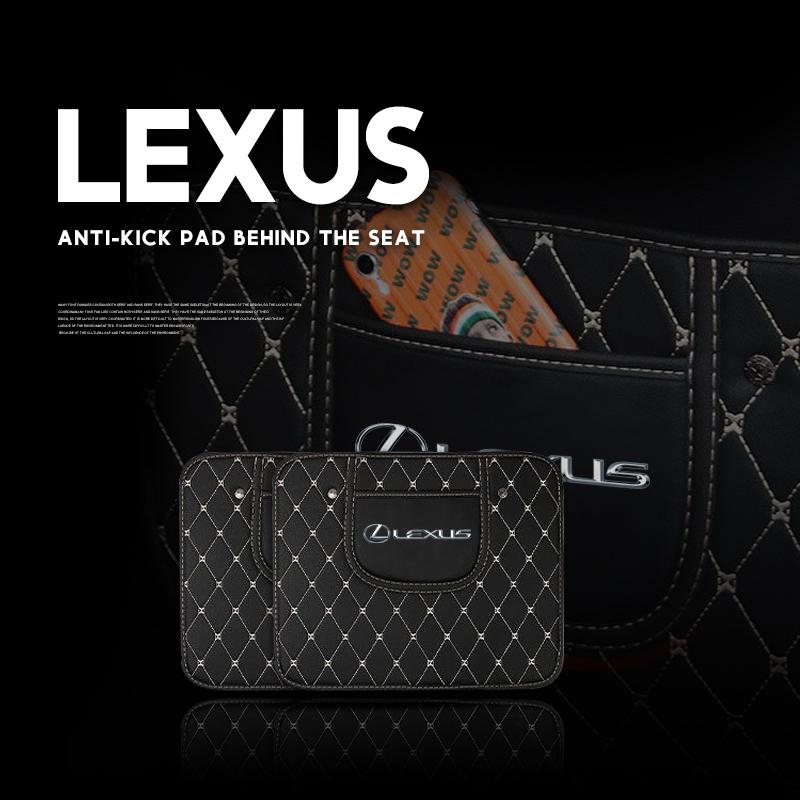 cssvbn1 Leather Car Anti-Kick Mats Auto Seat Back Protector Cover For Lexus F SPORT LBX NX RX 350h 450h ES UX 300e GS GX IS LS LX CT LC