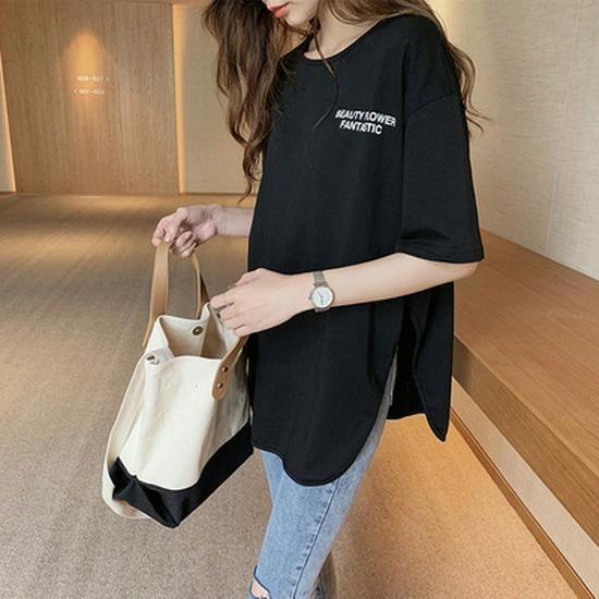 Женская футболка белого цвета со средним рукавом и модным дизайном букв - летний простой топ-пуловер с круглым вырезом