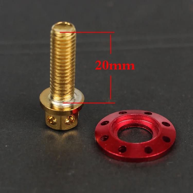 Motorcycle Electric Car Modified Fender Screw Flat Fork Stainless Steel Color Screw M6 Outer Hexagon Flange Cap Pad
